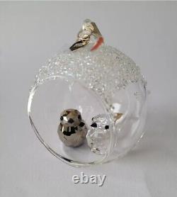 Swarovski Holiday Magic SCS 2022 Ball Ornament. With Birds Art No 5628005