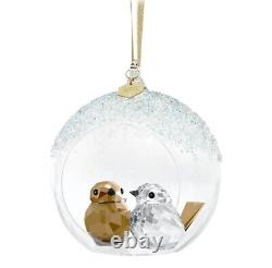 Swarovski Holiday Magic SCS 2022 Ball Ornament. With Birds Art No 5628005