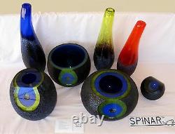 Swedish ArtGlass MOONLANDING Kosta Boda Monica Backstrom FULL SET Moon Landing