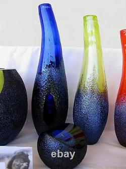 Swedish ArtGlass MOONLANDING Kosta Boda Monica Backstrom FULL SET Moon Landing