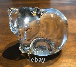 Tiffany & Co Large Glass Cat Paperweight