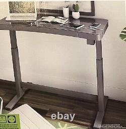 Tresanti Adjustable Height Desk (Glass Grey Limited Edition)