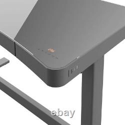 Tresanti Adjustable Height Desk (Glass Grey Limited Edition)