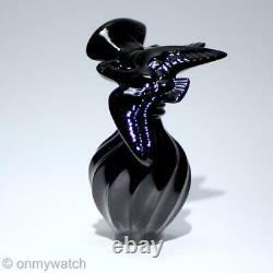 ULTRA-RARE Lalique SIGNED LtdEd NUMBERED L'Air duTemps BLACK Perfume Bottle