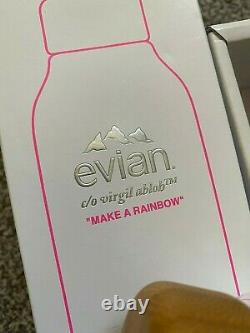 UNUSED Limited Edition Evian x Virgil Abloh SOMA Make a Rainbow Glass Bottle