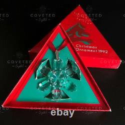 VERY RARE Swarovski 1992 Christmas Snowflake Ornament 168690 Boxed Retired