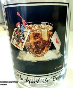 VTG Michael Godard Limited Edition Blackjack Poker Set of 4 -12oz Scotch Glasses