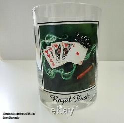 VTG Michael Godard Limited Edition Blackjack Poker Set of 4 -12oz Scotch Glasses