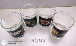 VTG Michael Godard Limited Edition Blackjack Poker Set of 4 -12oz Scotch Glasses