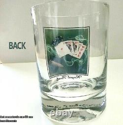 VTG Michael Godard Limited Edition Blackjack Poker Set of 4 -12oz Scotch Glasses