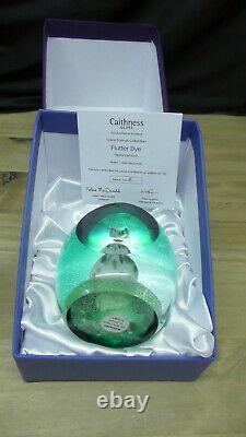 Very Rare CAITHNESS Flutter Bye Paperweight, Butterfly Limited Edition 8/100