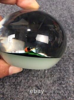 Vintage 1976 Baccarat limited edition flower ladybug glass paperweight
