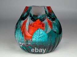 Vintage 2014 Caithness Glass Limited Edition Paperweight Fire Flower 22/100