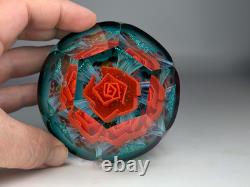 Vintage 2014 Caithness Glass Limited Edition Paperweight Fire Flower 22/100