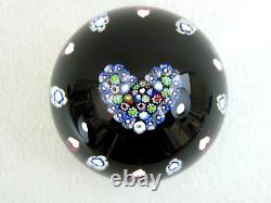 Vintage And rare Limited Edition Caithness Millefiori Heart Paperweight Love