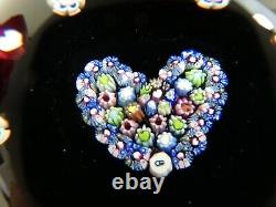 Vintage And rare Limited Edition Caithness Millefiori Heart Paperweight Love