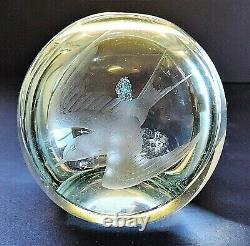 Vintage Caithness Denis Mann Diving Tern Paperweight Limited Edition 1976