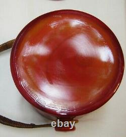 Vintage Fenton Mandarin Red Macaroon Cookie Jar #1681-6 1/2 aka Big Cookies