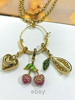 Vintage Juicy Couture Retired Limited Edition Charms Gold Tone Necklace Set of 5