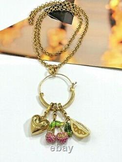 Vintage Juicy Couture Retired Limited Edition Charms Gold Tone Necklace Set of 5