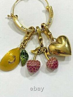 Vintage Juicy Couture Retired Limited Edition Charms Gold Tone Necklace Set of 5