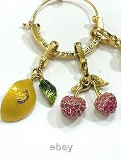 Vintage Juicy Couture Retired Limited Edition Charms Gold Tone Necklace Set of 5