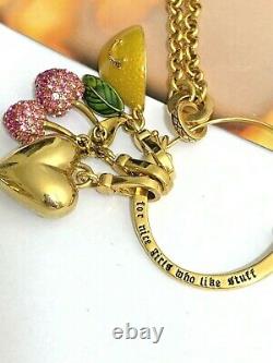 Vintage Juicy Couture Retired Limited Edition Charms Gold Tone Necklace Set of 5