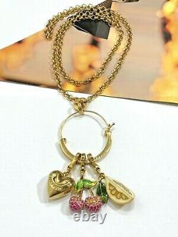 Vintage Juicy Couture Retired Limited Edition Charms Gold Tone Necklace Set of 5