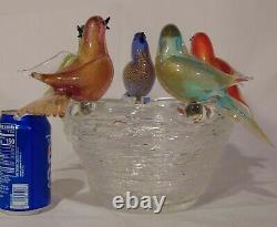 Vintage Murano Art Glass Bird Bath Bowl