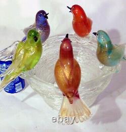 Vintage Murano Art Glass Bird Bath Bowl
