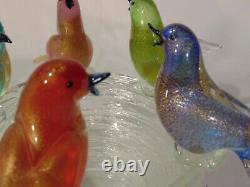 Vintage Murano Art Glass Bird Bath Bowl