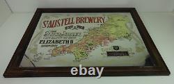 Vintage Pub Mirror St Austell Brewery Cornwall 1977 Jubilee Limited Edition 68cm