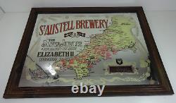 Vintage Pub Mirror St Austell Brewery Cornwall 1977 Jubilee Limited Edition 68cm