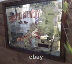 Vintage Pub Mirror St Austell Brewery Cornwall 1977 Jubilee Limited Edition 68cm