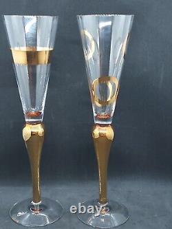 Vintage-anne Nilssonorrefors Glass-limited Edition, Champagne Flutes, Clown