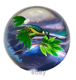 Vtg Caithness Scotland KINGFISHER Art Glass Paperweight Limited Edition 243/250