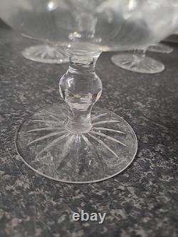 Vtg Waterford Crystal Boyne Pattern 6 Champagne Coupes / Sherbet Dish Excellent