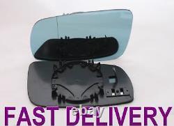 Vw Golf Mk4 Gti 1997-2004 Door Wing Mirror Glass Blue Tinted Left