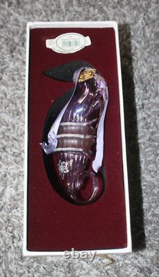 WATERFORD LARGE SEAHORSE JIM O'LEARY COLLECTION LIMITED EDITION Amethyst MINT