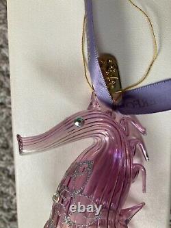 WATERFORD LARGE SEAHORSE JIM O'LEARY COLLECTION LIMITED EDITION Amethyst MINT