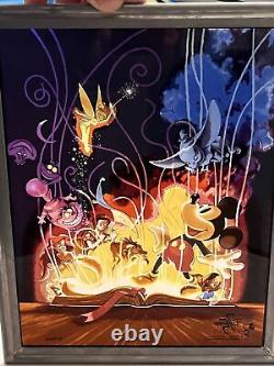 Walt Disney Stained Glass Picture 75 Year 1923-1998 Mickey Mouse Limited Edition