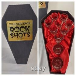 Warner Bros. 10 Rock Bands Shot GlassesRock Legends SetLtd Edition Coffin Box