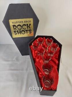 Warner Bros. 10 Rock Bands Shot GlassesRock Legends SetLtd Edition Coffin Box