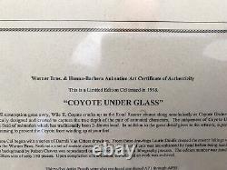 Warner Bros Coyote Under Glass animation art limited edition 275/350