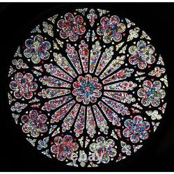 Washington Cathedral Vintage Stained Glass Limited Edition Large Rose Window His