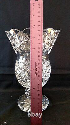 Waterford Collectible Crystal Bnib 10 Fitzwilliam Thistle Vase Limited Edition