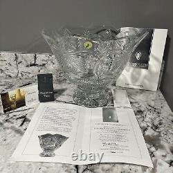 Waterford Limited Edition Crystal Holiday Ribbons Footed Bowl 444/4500 COA & Box