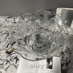 Waterford Limited Edition Crystal Holiday Ribbons Footed Bowl 444/4500 COA & Box