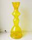 Wayne Husted 27 Blenko #5929l Jonquil Yellow Architectural Floor Vase Art Glass