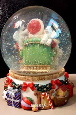 Westland Musical Snow Globe Time To Dash Limited Edition Santa Angels Elf